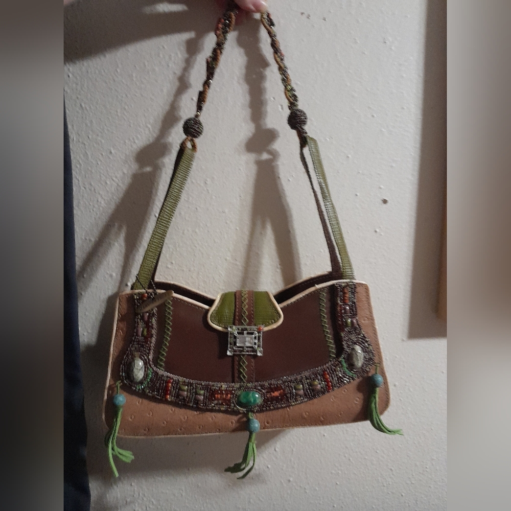 SOLD Beaded Mary Frances Shoulder Purse